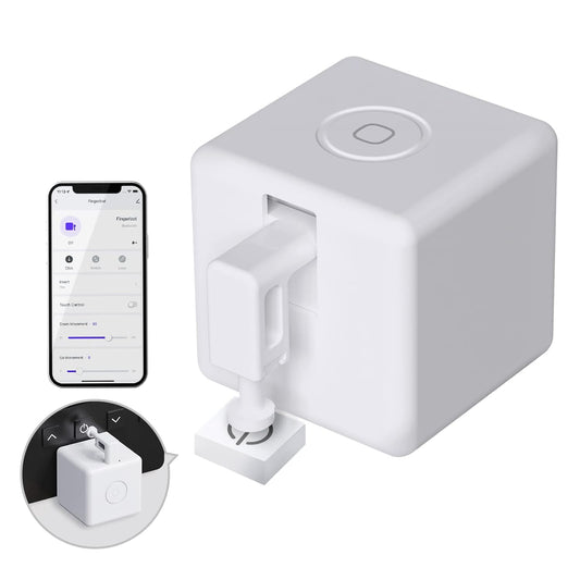 Fingerbot plus Smart Button Pusher No Wiring Switch, Upgrade with Touch Control, Work with Smart Life App, Add  Tuya Bluetooth Hub Make It Compatible with Alexa,Google Home and Timer Control