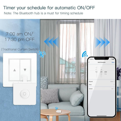 Fingerbot plus Smart Button Pusher No Wiring Switch, Upgrade with Touch Control, Work with Smart Life App, Add  Tuya Bluetooth Hub Make It Compatible with Alexa,Google Home and Timer Control